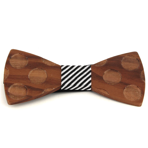 Nœud Papillon en bois cercles