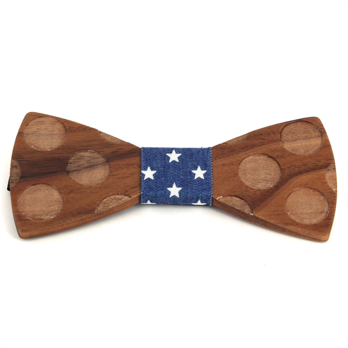 Nœud Papillon en bois cercles