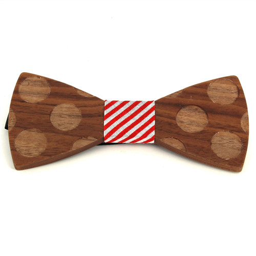Nœud Papillon en bois cercles