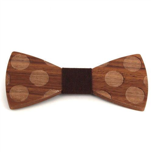 Nœud Papillon en bois cercles