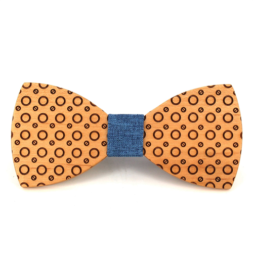Nœud Papillon en bois cercles