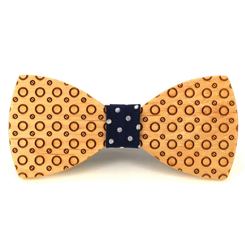 Nœud Papillon en bois cercles