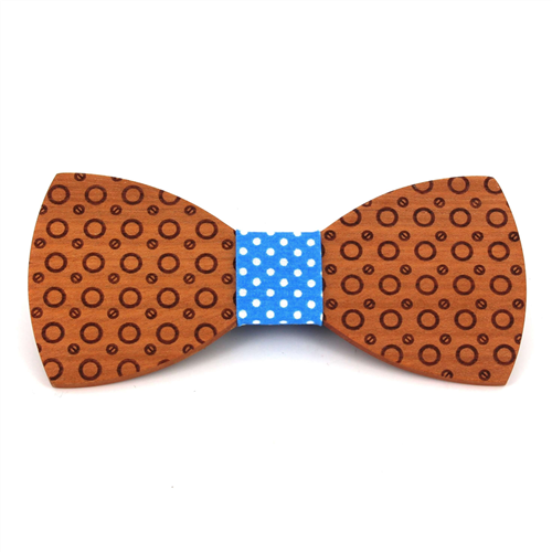 Nœud Papillon en bois cercles