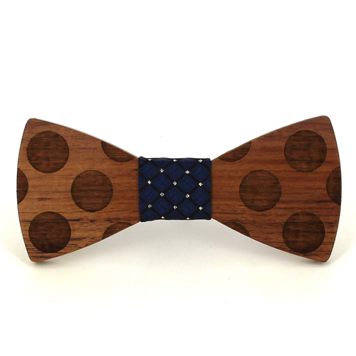 Nœud Papillon en bois cercles