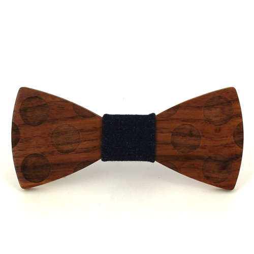 Nœud Papillon en bois cercles