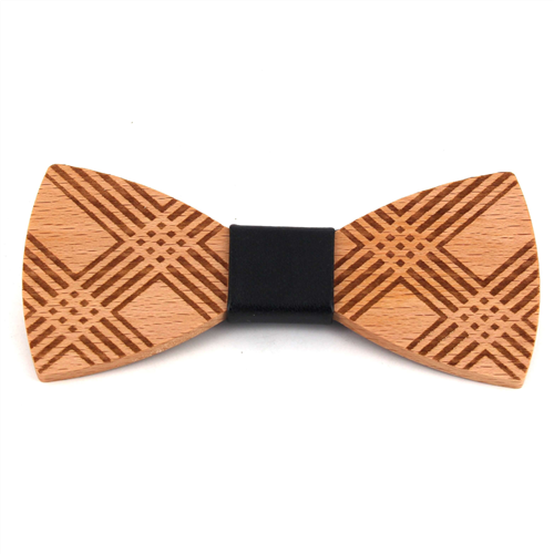 Nœud Papillon en bois à carreaux