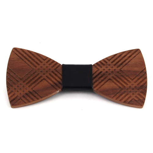 Nœud Papillon en bois à carreaux