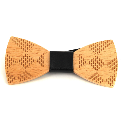 Nœud Papillon en bois à carreaux