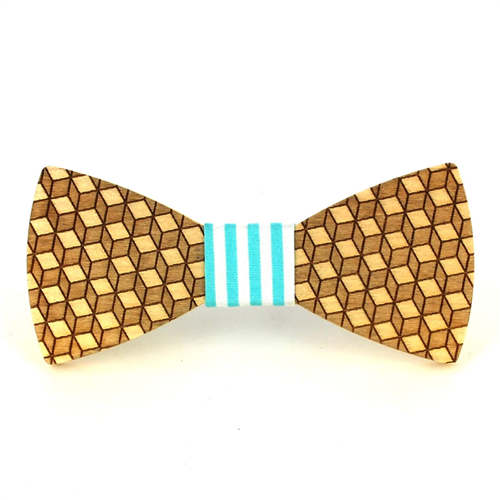 Nœud Papillon en bois cubes