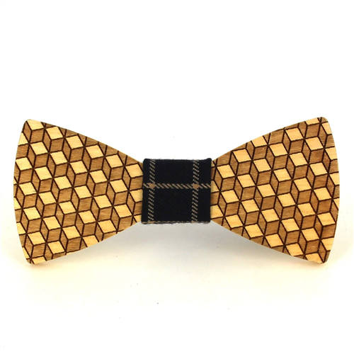 Nœud Papillon en bois Cubes