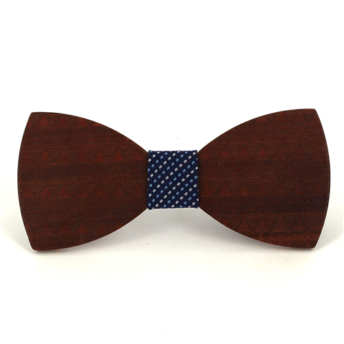 Nœud Papillon en bois motif géométrique
