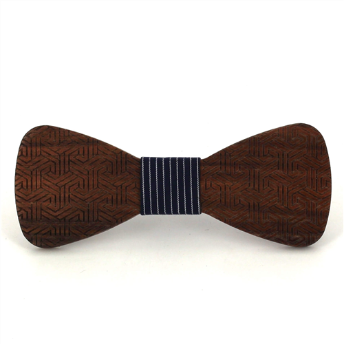 Nœud Papillon en bois motif géométrique