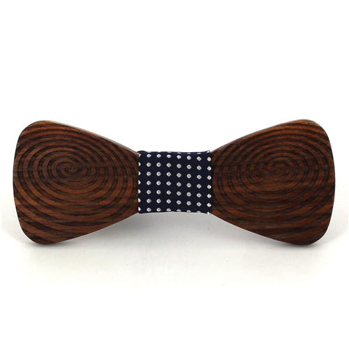 Nœud Papillon en bois en spirale