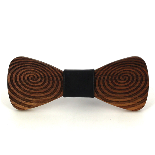 Nœud Papillon en bois en spirale