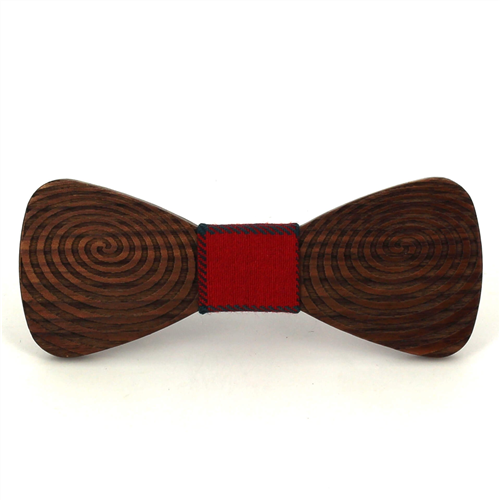 Nœud Papillon en bois en spirale