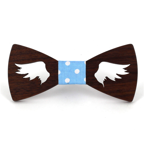 Nœud Papillon en bois ailes creuses