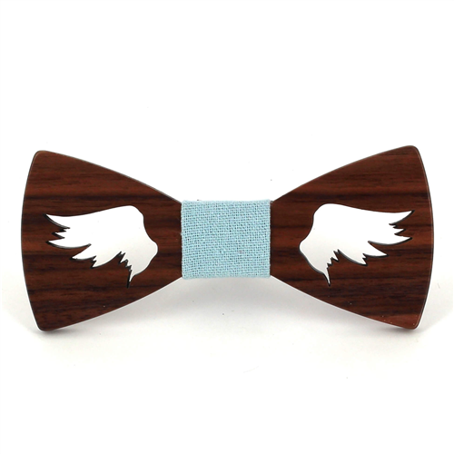 Nœud Papillon en bois ailes creuses