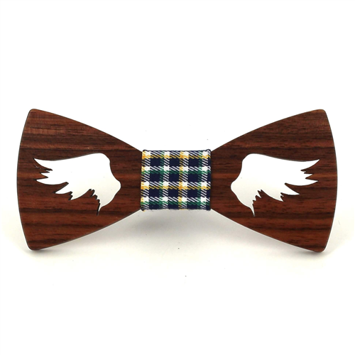 Nœud Papillon en bois ailes creuses