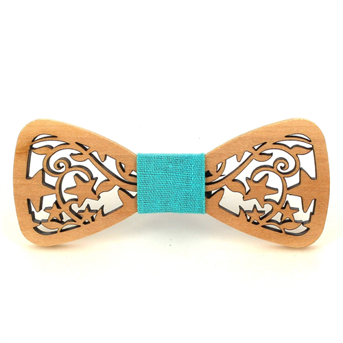 Nœud Papillon en bois creux avec motifs
