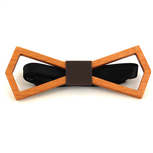Nœud Papillon en bois creux deltoïde