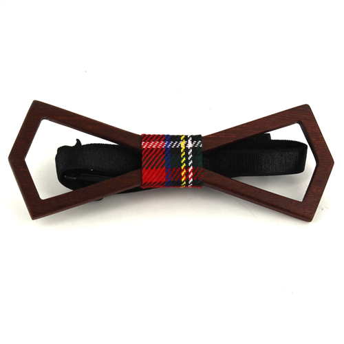 Nœud Papillon en bois creux deltoides