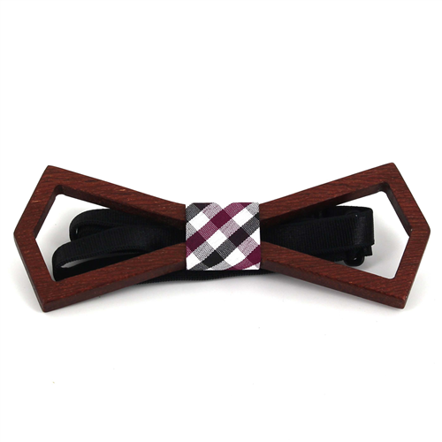 Nœud Papillon en bois creux deltoides