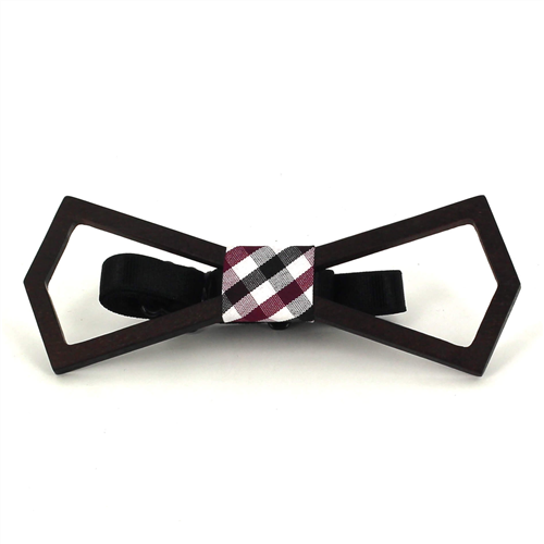 Nœud Papillon en bois creux deltoides
