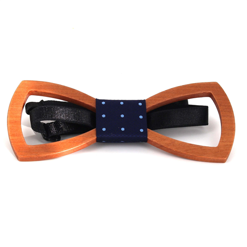 Nœud Papillon en bois creux arrondi