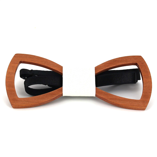 Nœud Papillon en bois creux arrondi