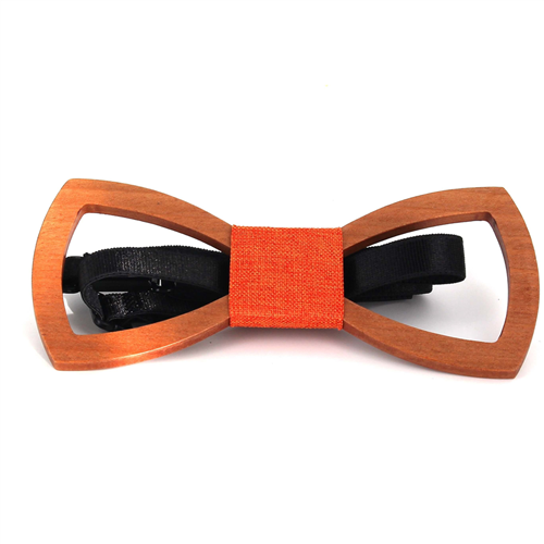 Nœud Papillon en bois creux arrondi