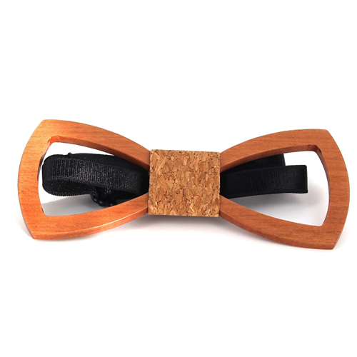 Nœud Papillon en bois creux arrondi