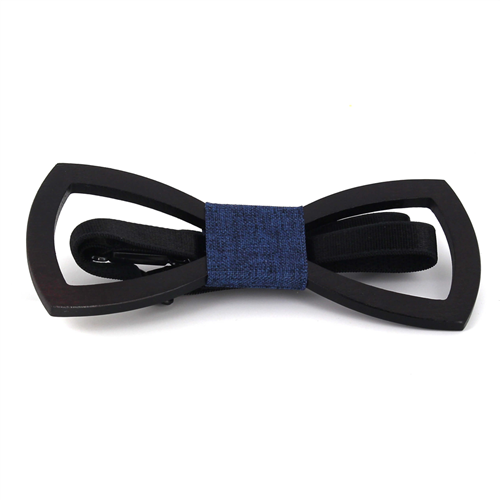 Nœud Papillon en bois creux arrondi