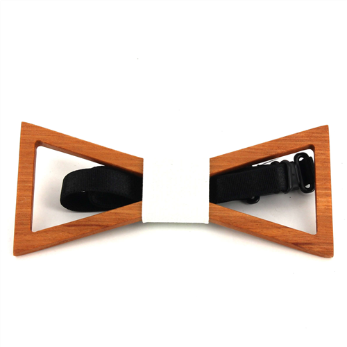 Nœud Papillon en bois creux triangulaire