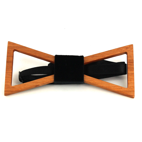 Nœud Papillon en Bois Creux Triangulaire
