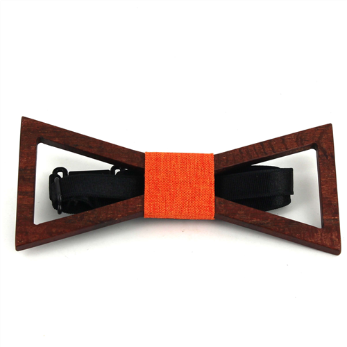 Nœud Papillon en bois creux triangulaire