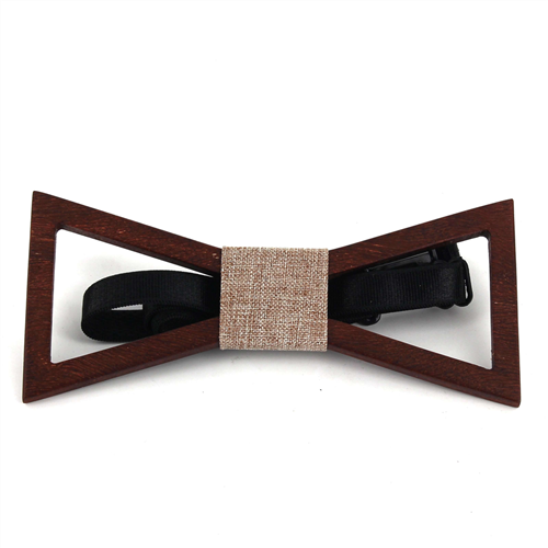 Nœud Papillon en bois creux triangulaire