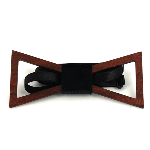 Nœud Papillon en bois creux triangulaire