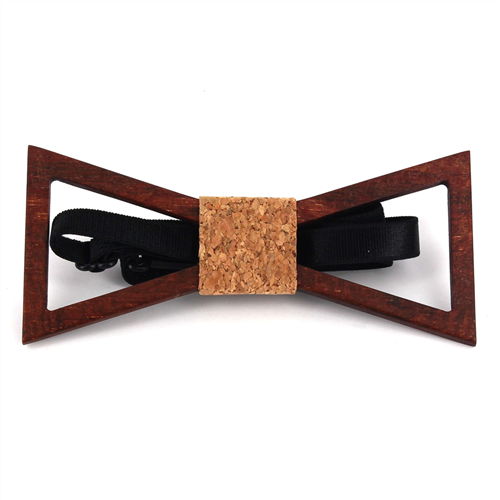 Nœud Papillon en bois creux triangulaire