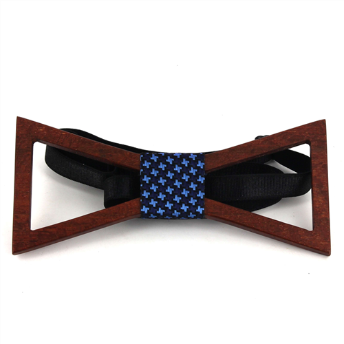 Nœud Papillon en bois creux triangulaire