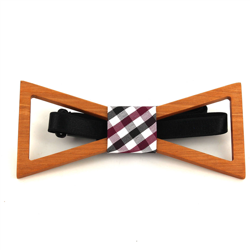 Nœud Papillon en bois creux triangulaire
