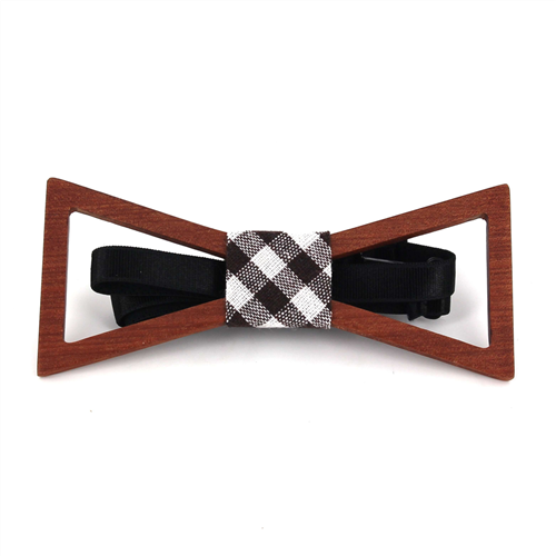 Nœud Papillon en bois creux triangulaire