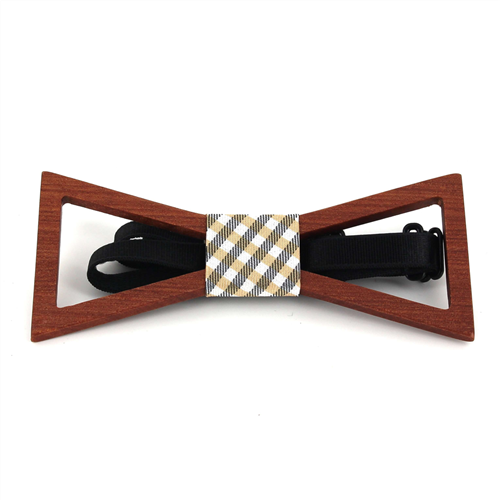 Nœud Papillon en bois creux triangulaire