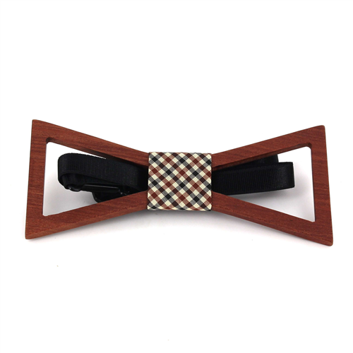 Nœud Papillon en bois creux triangulaire