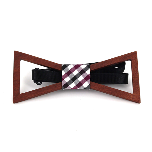 Nœud Papillon en bois creux triangulaire