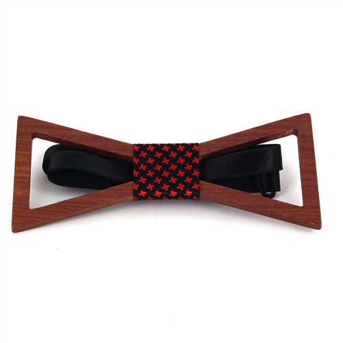 Nœud Papillon en bois creux triangulaire