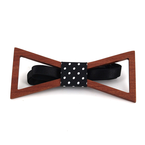 Nœud Papillon en bois creux triangulaire