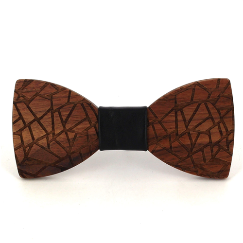 Nœud Papillon en bois à rayures