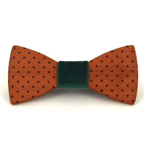 Nœud Papillon en bois à pois