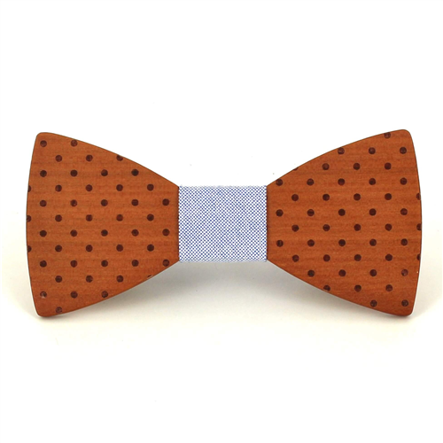 Nœud Papillon en bois à pois