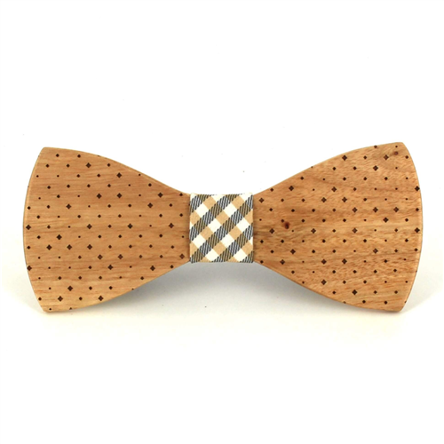 Nœud Papillon en bois à pois